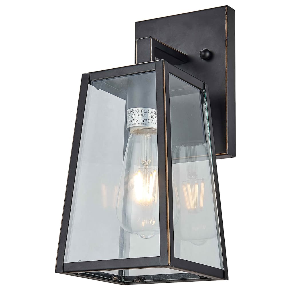 1 Light Outdoor Wall Lantern in Imperial Black Finish
