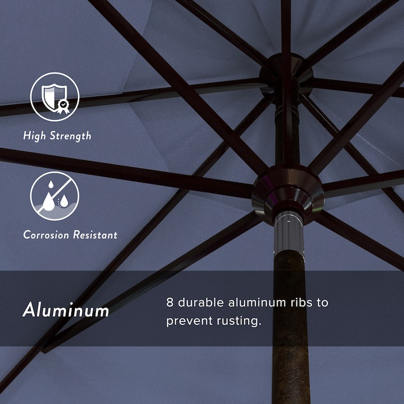 California Umbrella 11' Rd Golden State Series Patio Umbrella Bronze Aluminum Frame Crank Lift Collar Tilt Sunbrella