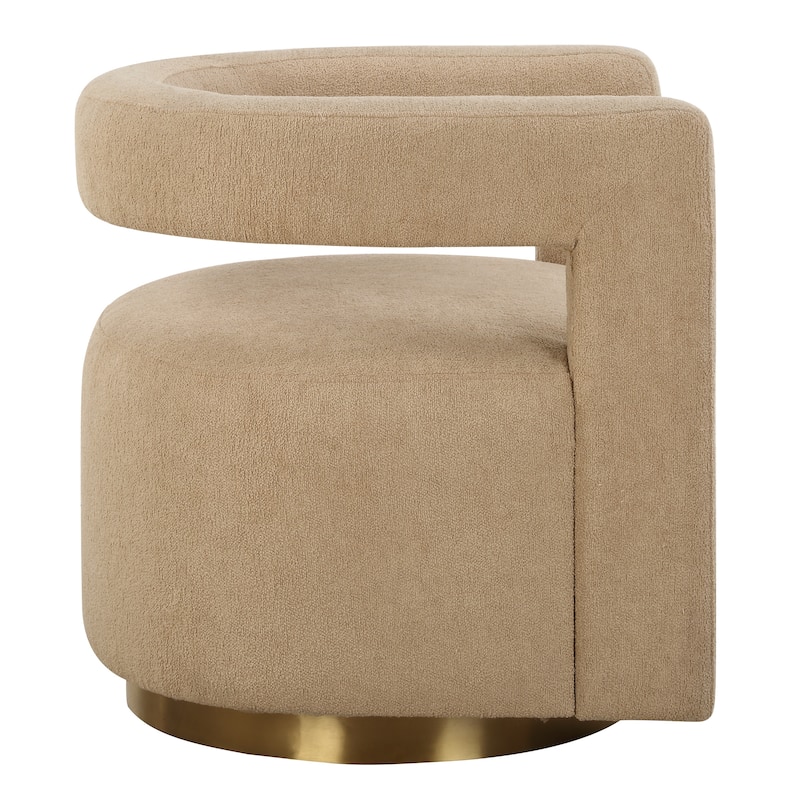 Uttermost Grounded Modern Swivel Chair - 28" H x 28" W x 30" D