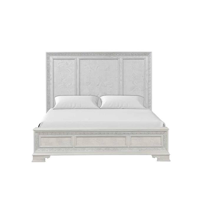 Royal Bedroom Furniture Set Off White Finish