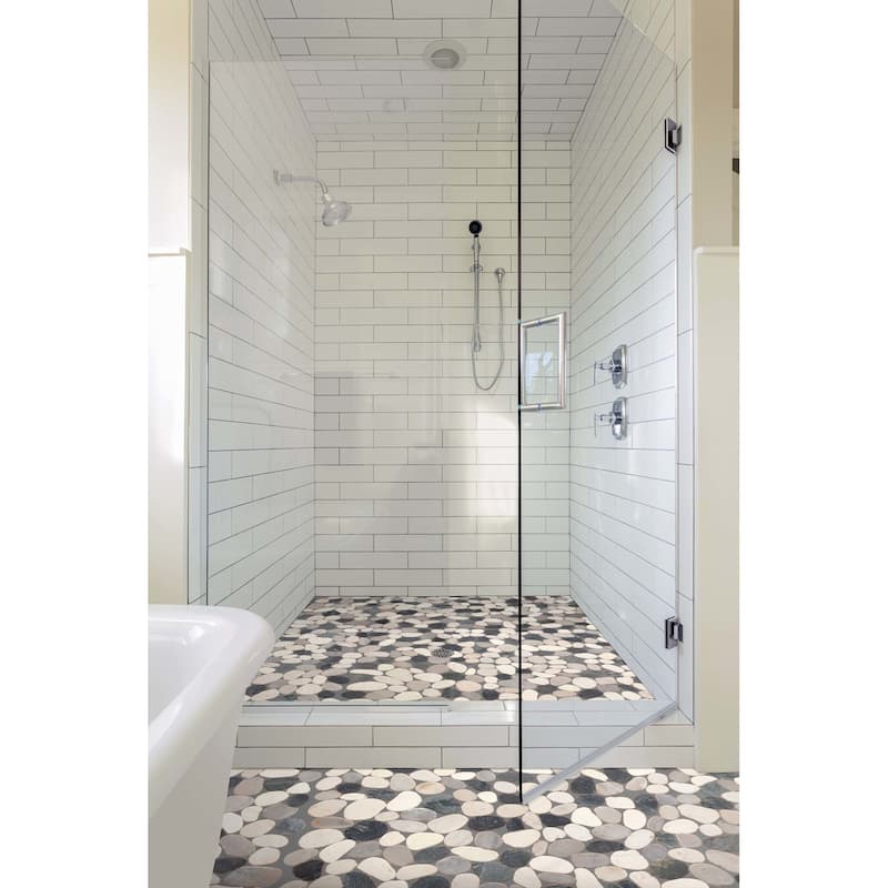 Cruz Bay Studio XS3P Sliced Pebble - 11" x 11" Pebble and Rock Floor