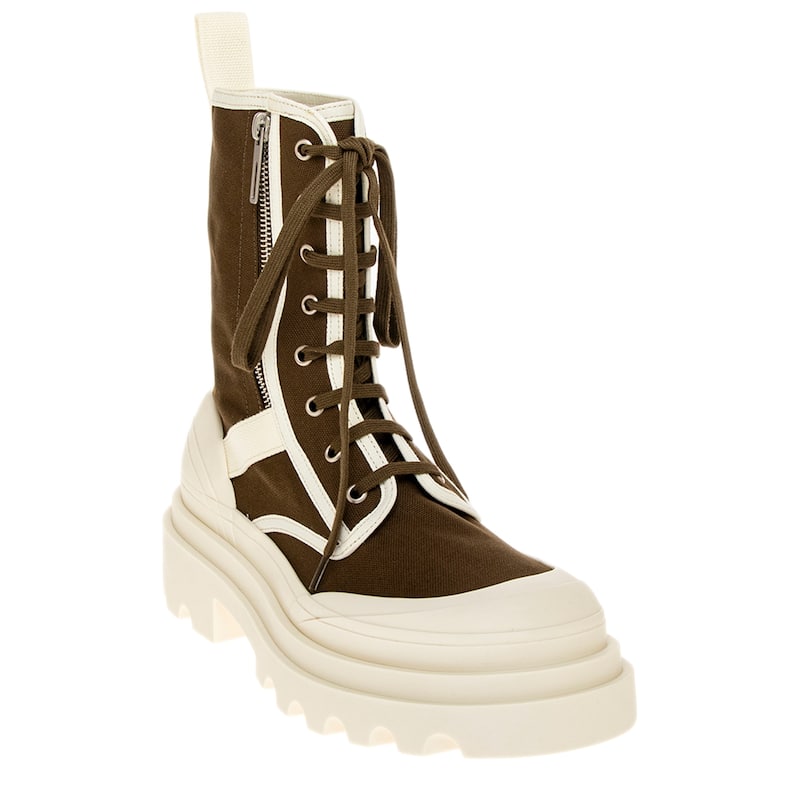 Bottega Veneta Trek Fabric and Canvas Boot - 40 EU