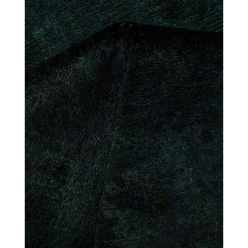 Overton Hand Knotted Wool Vintage Inspired Modern Contemporary Overdyed Burgundy Runner Rug - 3' 1" x 18' 4"