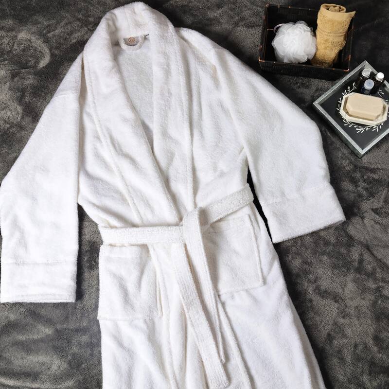 Superior Unisex Turkish Cotton Ultra-Soft Absorbent Long Bathrobe
