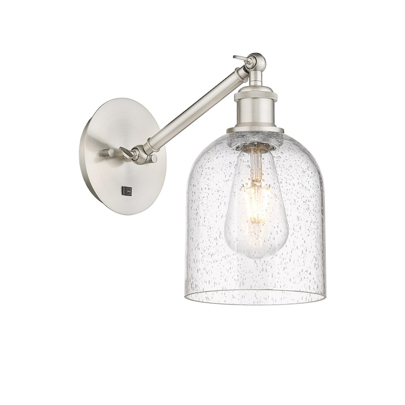 Innovations Lighting 317-1W-10-6 Bella Sconce Bella 10" Tall Wall - Brushed Satin Nickel / Seedy