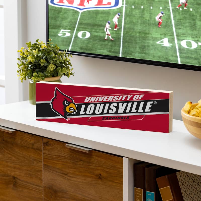 University of Louisville Wooden Tabletop Mantel Shelf Sign - 5" x 18"