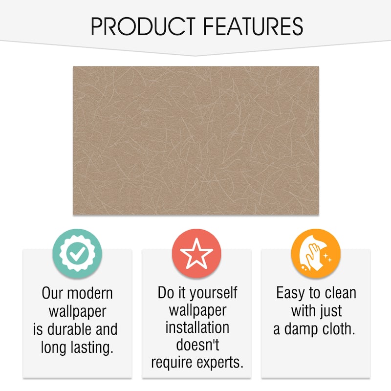 SUSSEXHOME Removable Wallpaper-Waterproof, Strippable, Light Resistance & Cleanable Wall Paper Roll-Wallpaper-Scratch