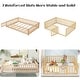 preview thumbnail 73 of 78, Twin/Full/Queen Size Floor Bed with Safety Guardrails, Toddler Floor Bed for Girls and Boys