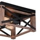 preview thumbnail 10 of 8, Colton 12-in W Brown Wood Cage Flush Mount Ceiling Light Fixture - 12-in W x 6.5-in H x 12-in D