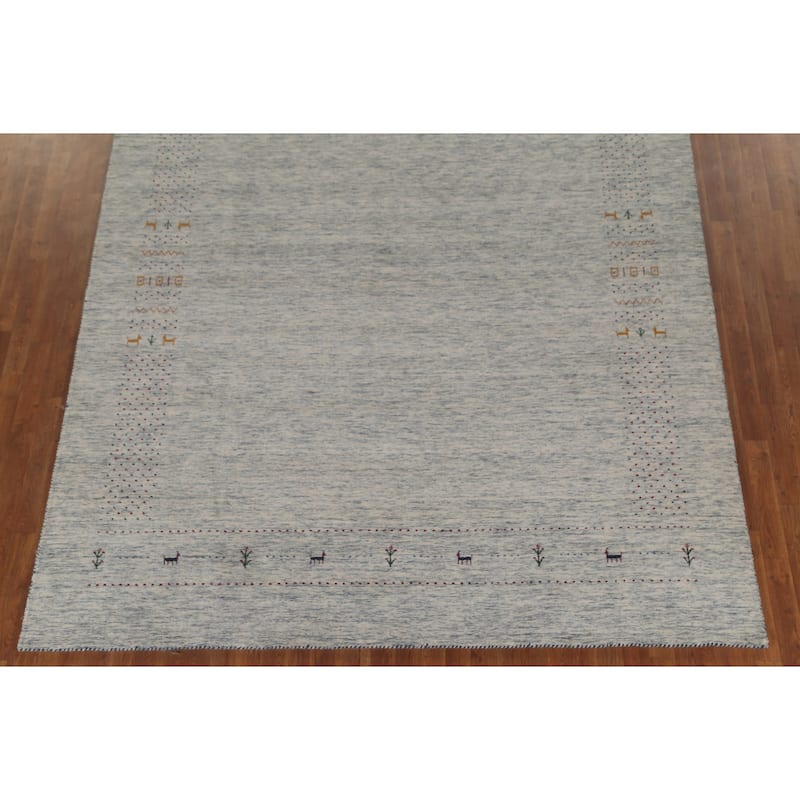 Gabbeh Oriental Area Rug Handmade Wool Carpet - 8'2"x 9'11"