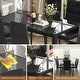 preview thumbnail 16 of 22, Grondin Modern Style 7-Piece Dining Room Table Set with Tempered Glass Tabletop and 6 PU Leather Upholstered Chairs