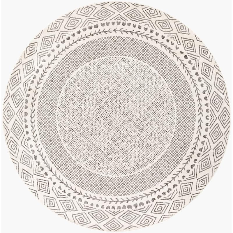 Livabliss Bahar Eclectic Border Area Rug