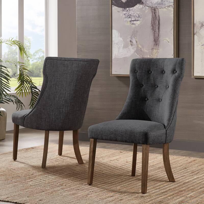 Voyager Button-tufted Dining Chairs (Set of 2) by iNSPIRE Q Artisan