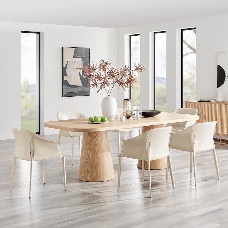 NPD Furniture Callie Recycled Leather Dining Arm Chair