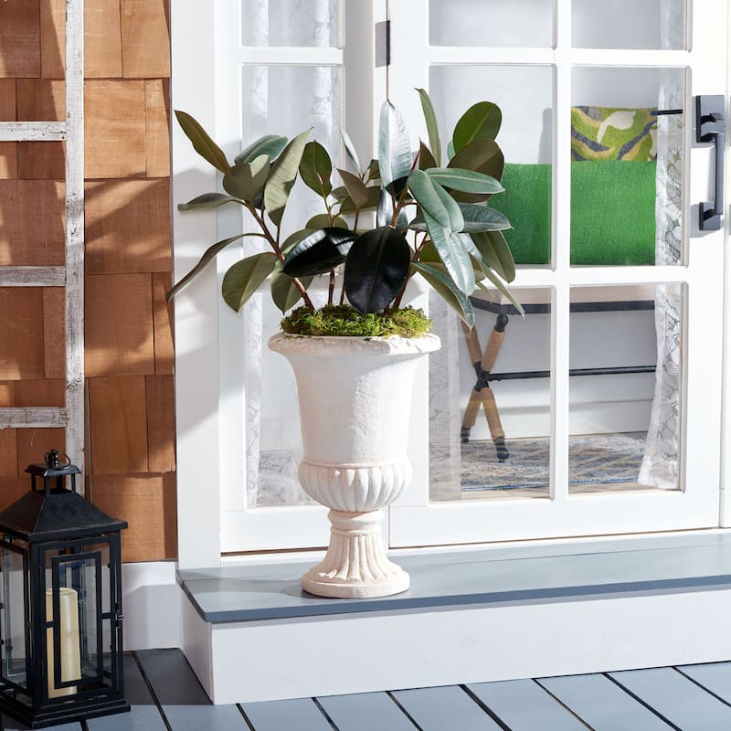 SAFAVIEH Outdoor Fatlina Planter - 14" W x 14" D x 20" H - 14"W x 14"D x 20"H