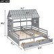 preview thumbnail 12 of 14, Twin Size House Platform Beds with Two Drawers