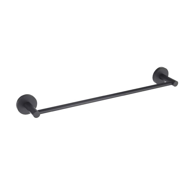Circular Bathroom 20" Towel Bar - N/A - Matte Black