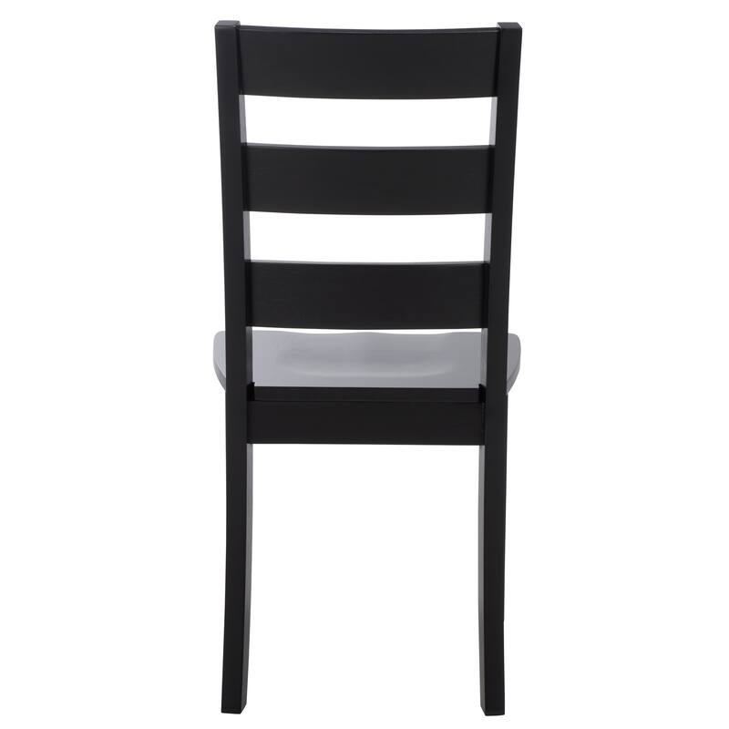 SAFAVIEH Idabelle Farmhouse Ladder Back Dining Chair - 18.4" W x 19.9" L x 37" H - 18"W x 20"D x 37"H