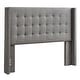 preview thumbnail 14 of 15, Melina Linen Tufted Wingback Headboard by iNSPIRE Q Bold Grey - Queen