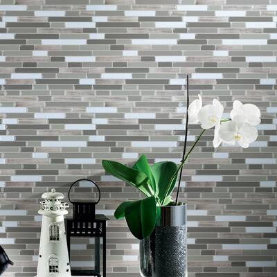 Art3d Peel and Stick Wall Tile for Kitchen/Bathroom Backsplash, 12"x12", Long Stone (6 Pack)