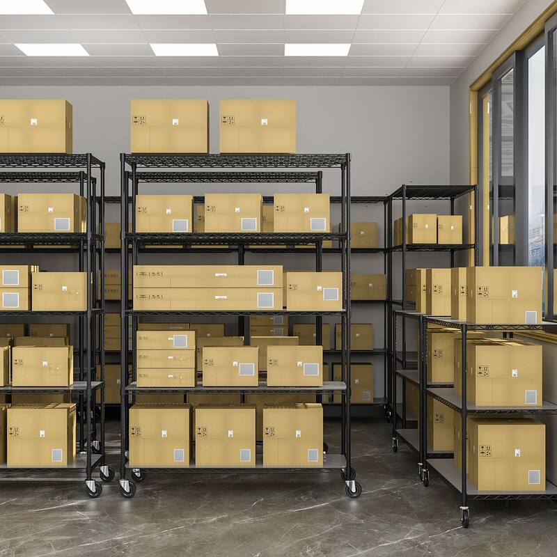 5 Tier metal storage rack with lining