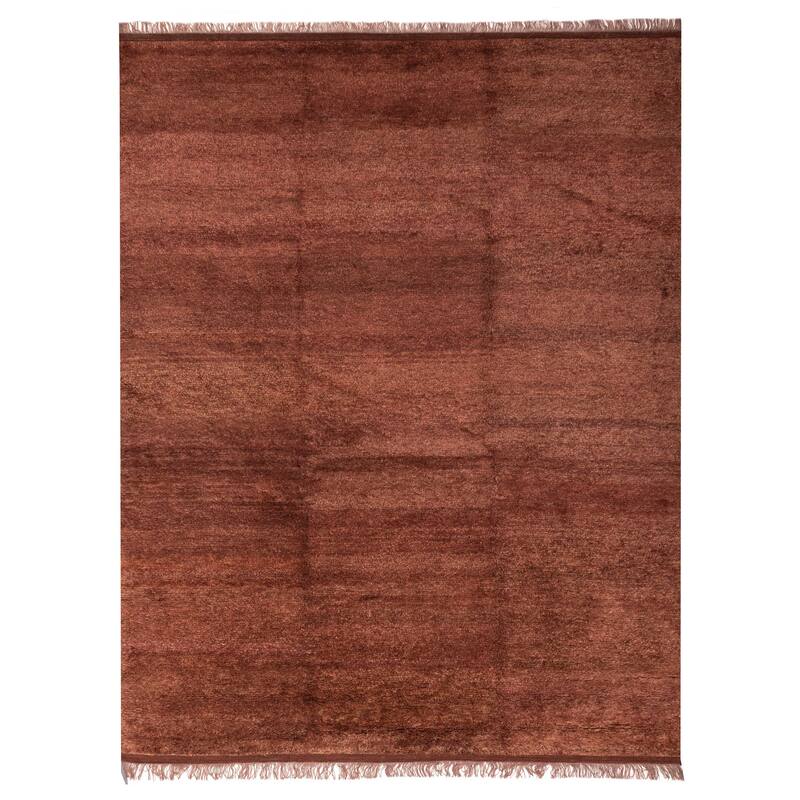 ECARPETGALLERY Hand-knotted Pak Finest Gabbeh Brown Wool Rug - 10'5 x 13'3