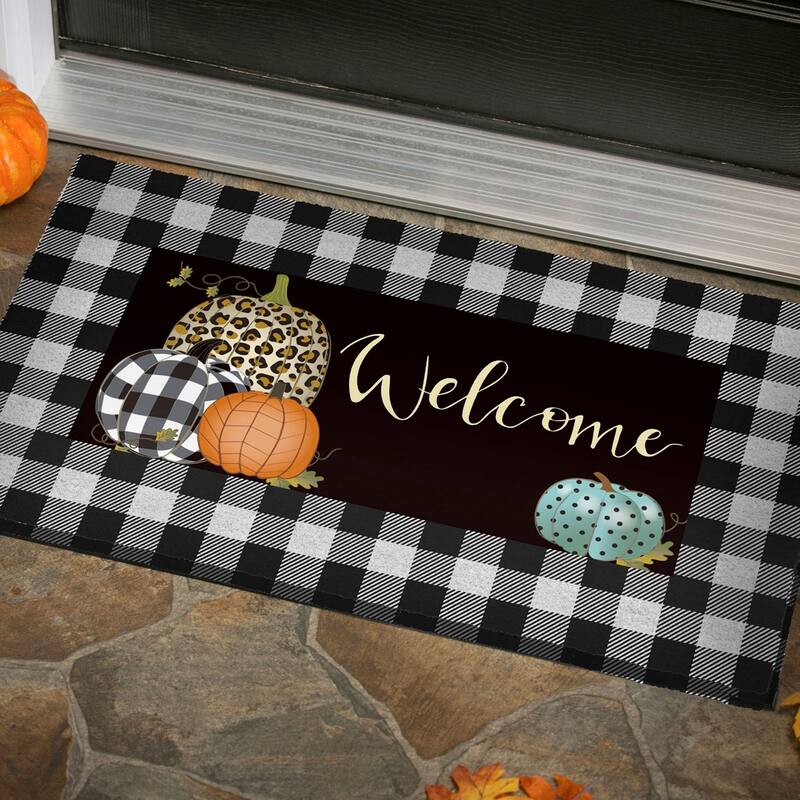 Mixed Print Pumpkins Sassafras Switch Mat - Multi-Color