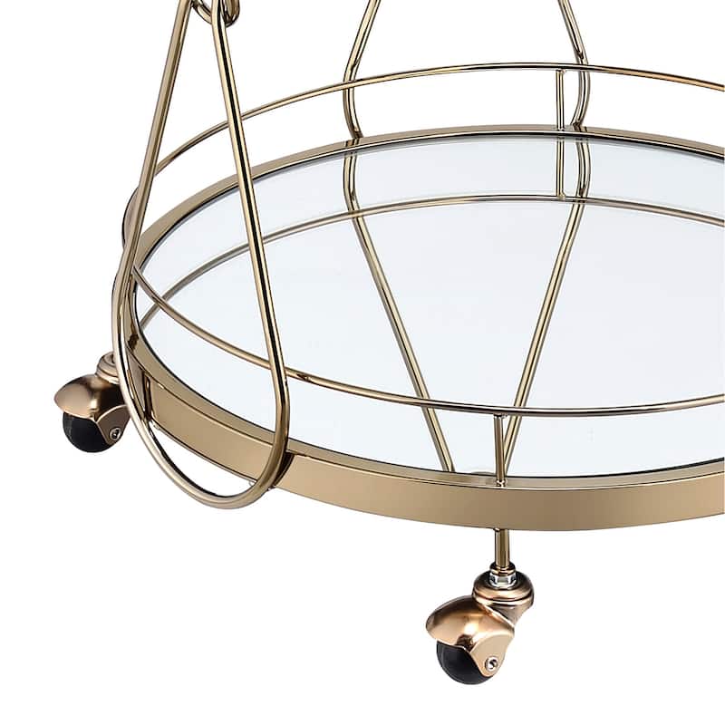 Zekera Champagne Finish Serving cart