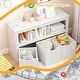 preview thumbnail 10 of 42, Costway Storage Cabinet 3 Drawer Chest w/Wheels Large Storage Cube - See Details