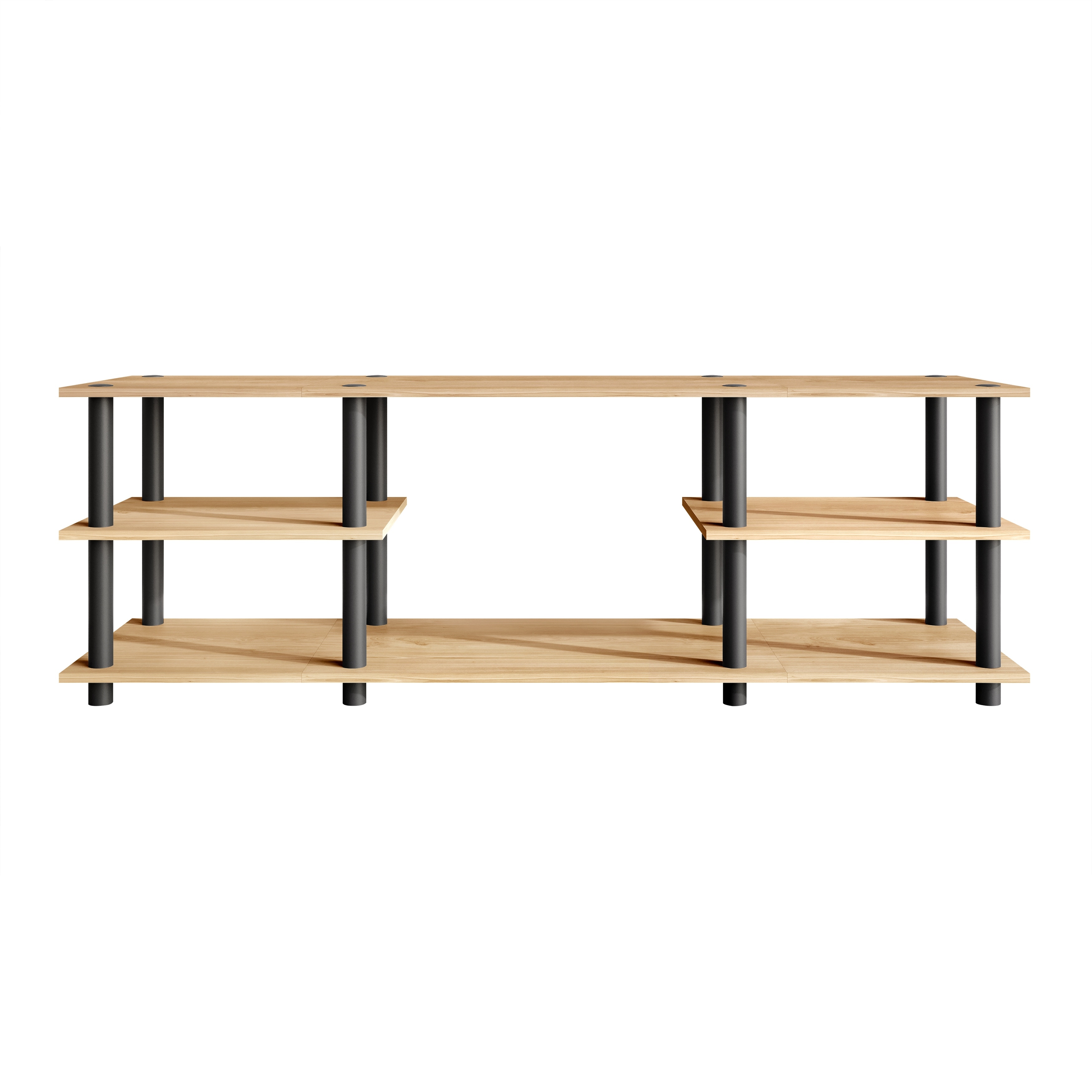 CraftPorch Minimalist Wooden 3-Tier TV Stand