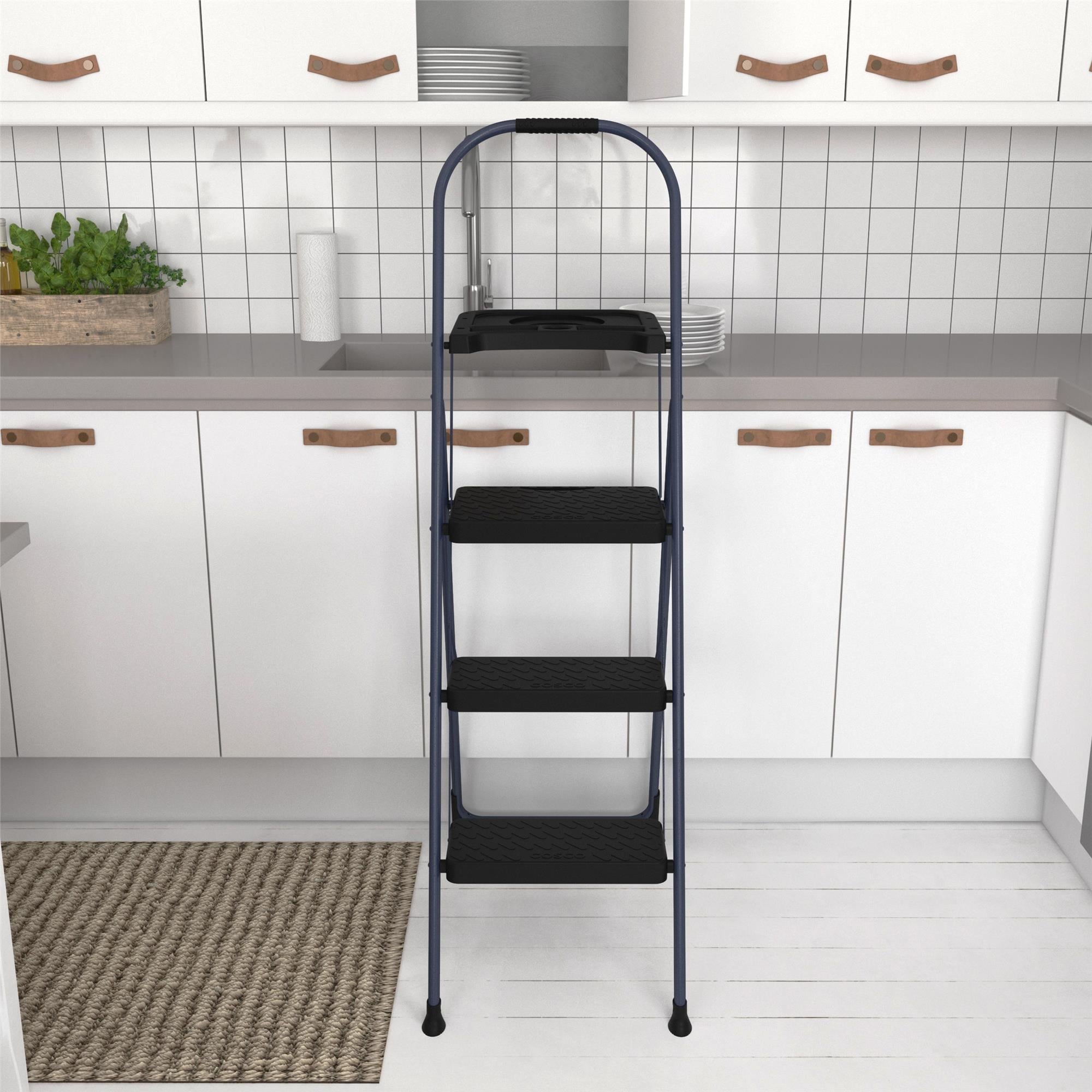 step stool with tray