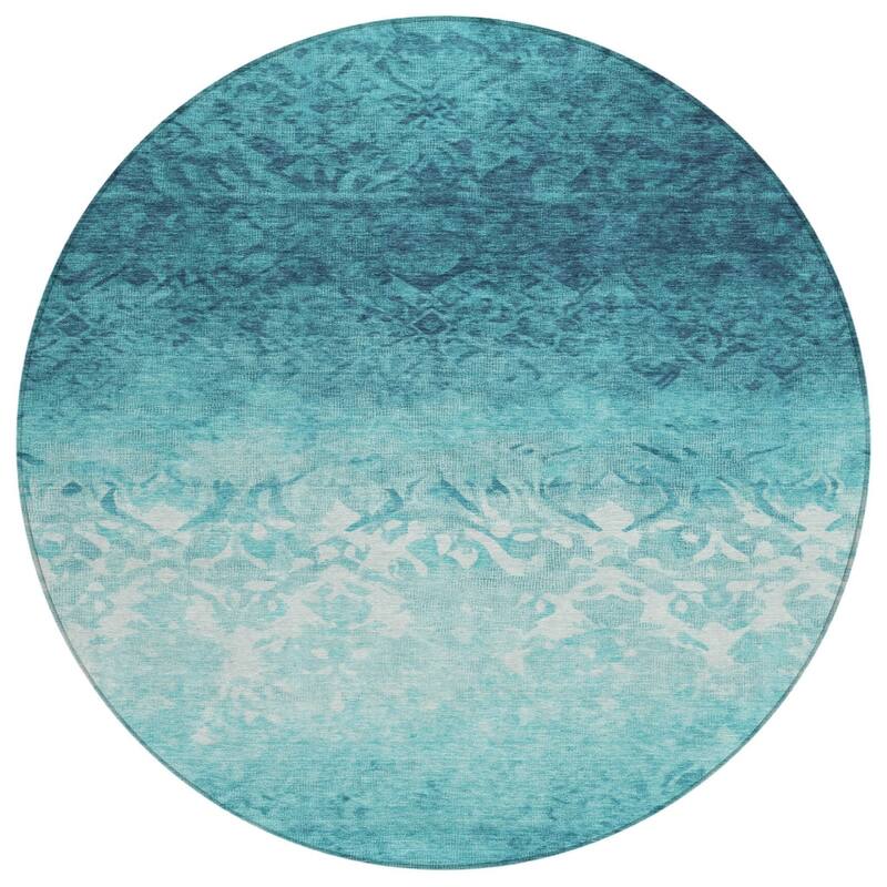 HomeRoots Damask Transitional Rectangle Outdoor Rug