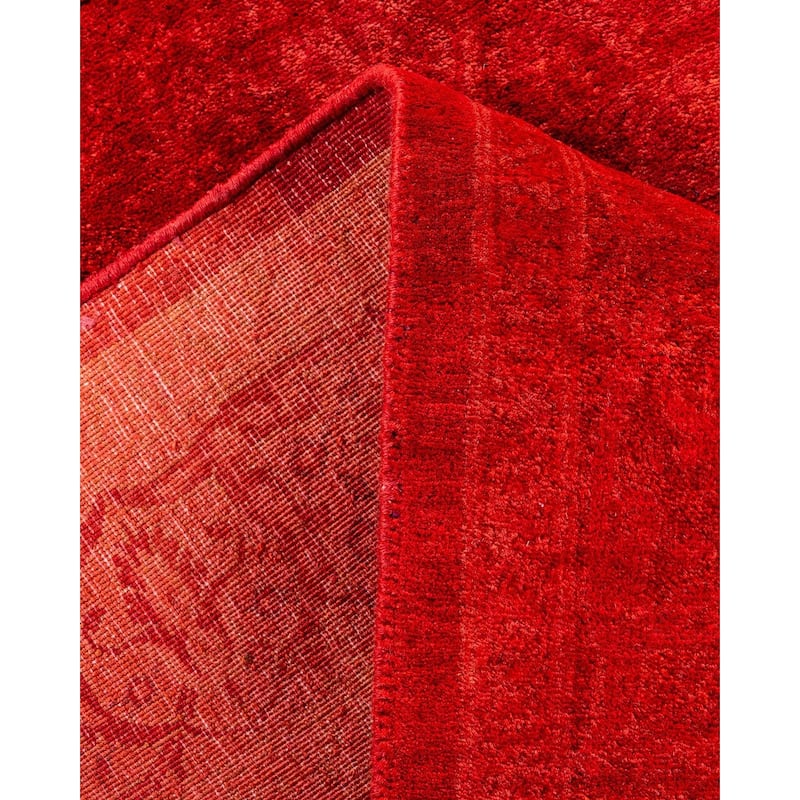Contemporary Overdyed Wool Hand Knotted Runner - 3' 0" x 9' 1"