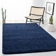 preview thumbnail 72 of 129, SAFAVIEH Milan Shag Maibritt 2-inch Thick Area Rug 3' X 3' Square - Navy