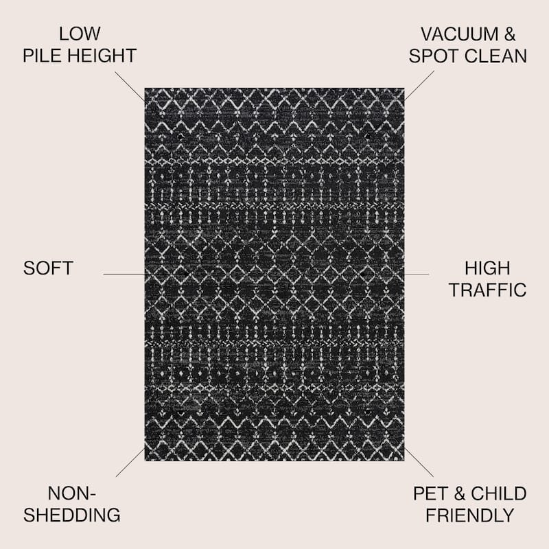 JONATHAN Y Modern HYPE Boho Vintage Diamond Area Rug