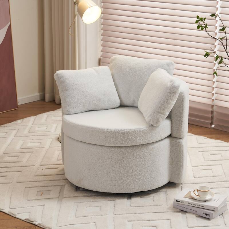 Multifunctional Teddy Fabric Chair for Living Room