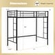 preview thumbnail 5 of 10, Costway Twin Size Loft Bed Heavy Duty Metal Loft Bed Frame with Safety