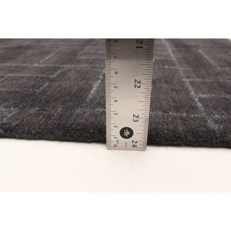 ECARPETGALLERY Hand-knotted Opulence Grey Wool Rug - 2'8 x 10'1