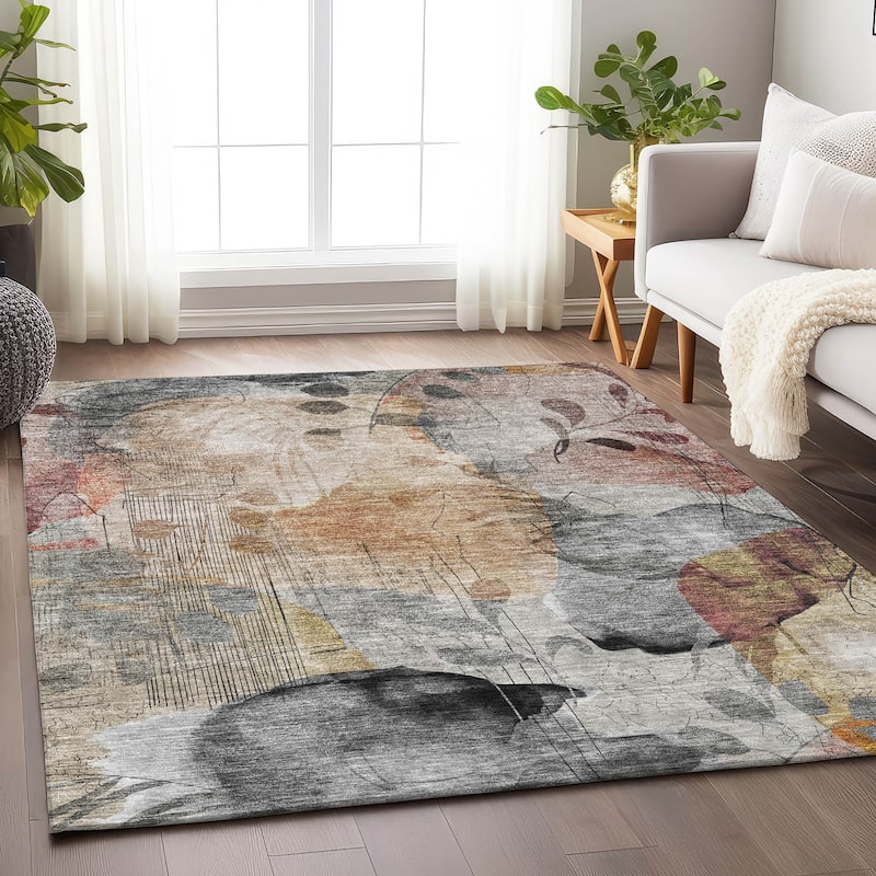Premium Washable Super Soft Modern Floral Mayfield Rug