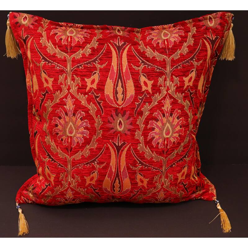 Suzani Tulip Chenille Turkish Decorative Pillow