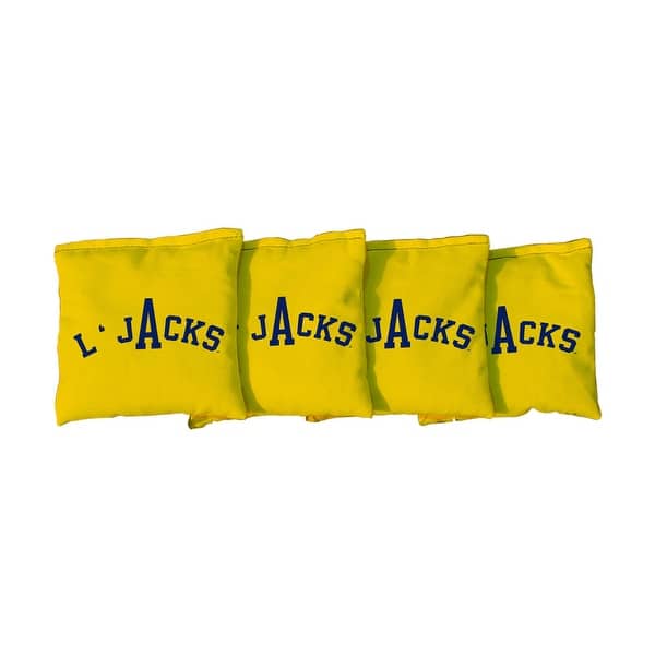 slide 2 of 3, College Vault Northern Arizona University Lumberjacks Yellow Cornhole Bags All-Weather Resin Filled