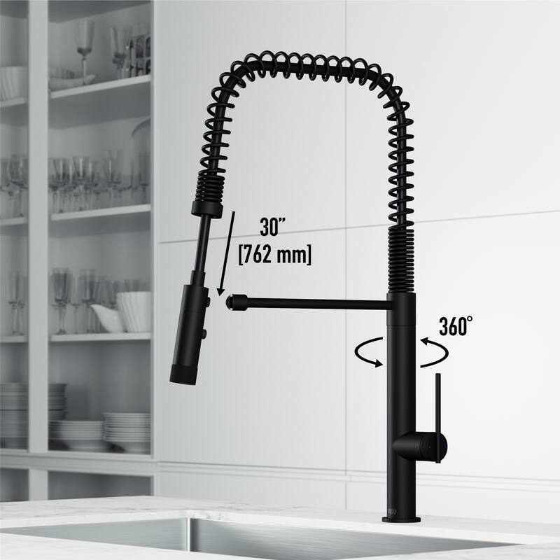 VIGO Sterling 23" H Single Handle Pull-Down Sprayer Kitchen Faucet