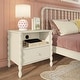 preview thumbnail 32 of 39, Max and Lily Jenny Lind Nightstand with 1 Drawer and Charging Station Linen White