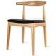 preview thumbnail 57 of 58, Set of 2 Kennedy Elbow Chairs Farmhouse Wooden Dining Chairs With PU Leather Or Fabric Cushion Seat, Modern Accent Side Chairs