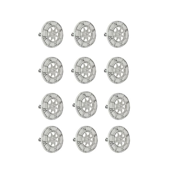 Shop Set Of 12 Cast Iron Nautical Compass Rose Cabinet Hardware Knobs Drawer Pulls Overstock 31033526