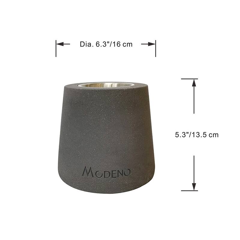 Envelor Indoor Outdoor Concrete Bioethanol Tabletop Fireplace Table Top Firepit Outdoor Patio Fire Place