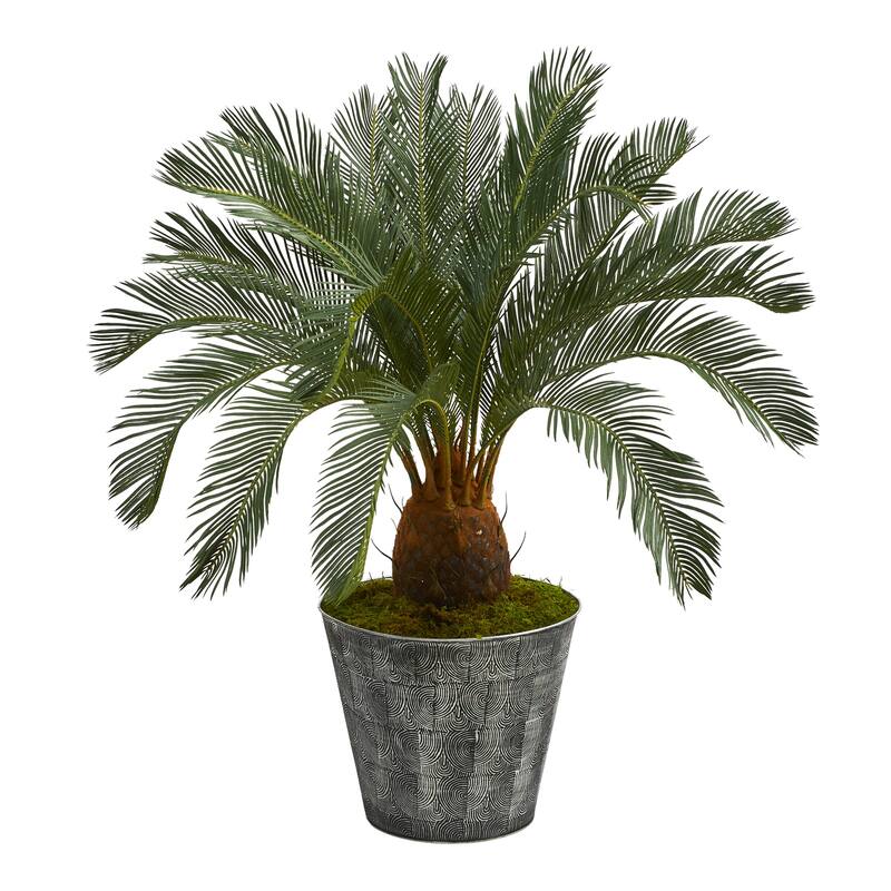 40 Inch Artificial Tree with Planter - Indoor Outdoor Green Decor - Contemporary Chic Home Office Accent - 31-40 Inches