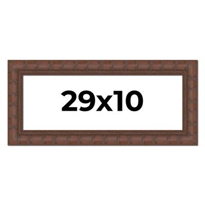 29x10 Frame Pewter Solid Wood Picture Frame Width 1.625 Inches | Interior Frame Depth 0.6875 Inches