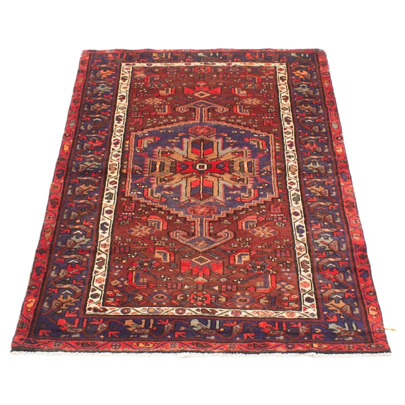 ECARPETGALLERY Hand-knotted Andelz Red Wool Rug - 4'3 x 6'11