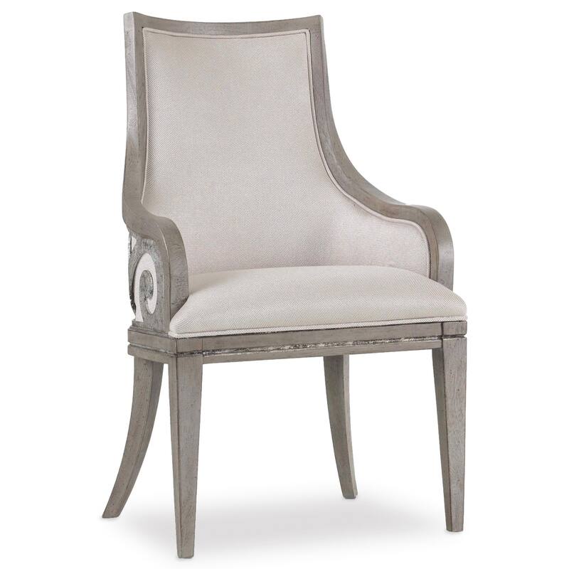 Hooker Furniture 5603-75400-SINGLE Sanctuary 24" Wide Arm Oak Veneer - Shimmering Boucle / Epoque